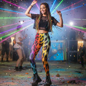 Leggings Empreintes de léopard dynamiques