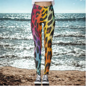 Leggings Empreintes de léopard dynamiques