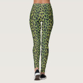 Leggings Empreintes de léopard en vert Jungle (Dos)
