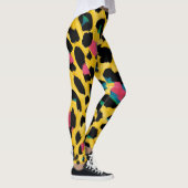 Leggings Empreintes de léopard Jaunes Vibrants (Droite)