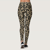 Leggings Empreintes de léopard noirs et tans (Dos)