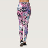 Leggings Empreintes de léopard roses (Dos)