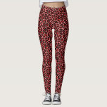 Leggings Empreintes de léopard rouges<br><div class="desc">Ces leggings présentent un design empreinte de léopard amusant dans une couleur rouge. Idéal pour le gymnase ou n'importe quel endroit où vous voulez faire une déclaration de mode poster de animal!</div>