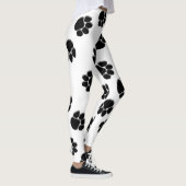 Leggings Empreintes de pattes blancs (Droite)