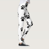 Leggings Empreintes de pattes blancs mignons (Droite)