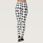 Leggings Empreintes de pattes blancs mignons (Dos)