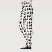 Leggings Empreintes de pattes blancs mignons (Gauche)