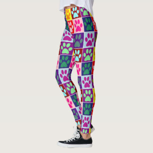 Leggings Empreintes de pattes carrées