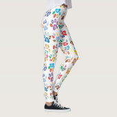 Leggings Empreintes de pattes de chien colorées (Droite)