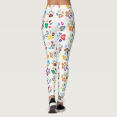 Leggings Empreintes de pattes de chien colorées (Dos)