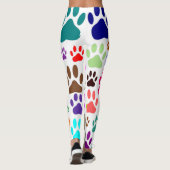 Leggings Empreintes de pattes de chiens partout (Dos)