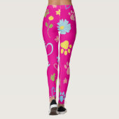 Leggings Empreintes de pattes floraux (Dos)