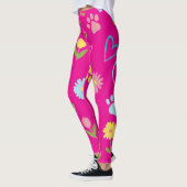 Leggings Empreintes de pattes floraux (Gauche)
