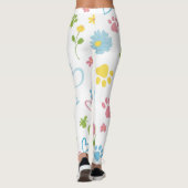 Leggings Empreintes de pattes floraux (Dos)