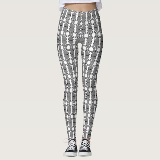 Leggings Empreintes de pattes gris (Devant)