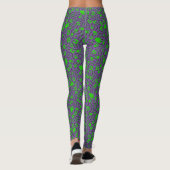 Leggings Empreintes de pied 01.b.green violet BG (Dos)