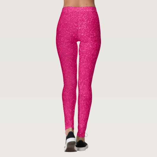 Leggings Empreintes d'espace rose chaud (Dos)