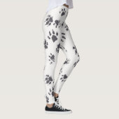 Leggings Empreintes Paw : Chien Monochrome Sans Seamless. (Droite)