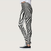 Leggings en bande de Zebra : Gras et Unique Wild P (Gauche)
