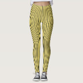 Leggings en bande jaune et noire (Devant)