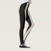 Leggings en bande noire et blanche (Droite)