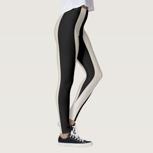 Leggings en bande noire et blanche (Droite)
