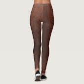 Leggings en bois foncé Brown Faux (Dos)