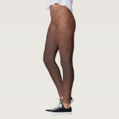 Leggings en bois foncé Brown Faux (Gauche)