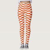 Leggings en brique orange et blanche gras et amusa (Devant)