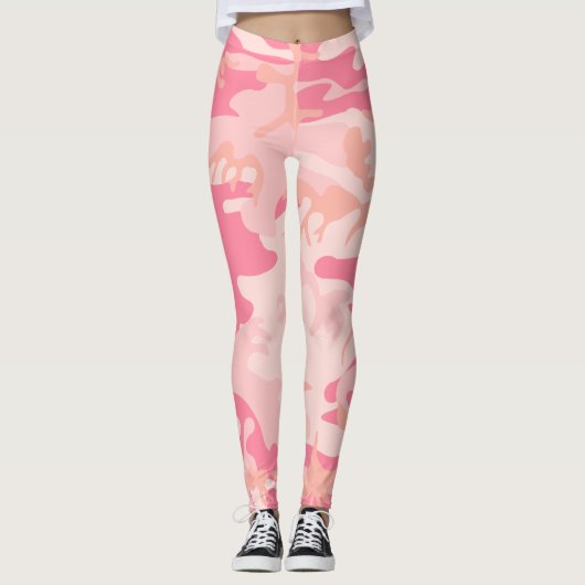 Leggings en Camo rose (Devant)