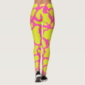 Leggings en Camo Rose aux Formes Jaunes (Dos)