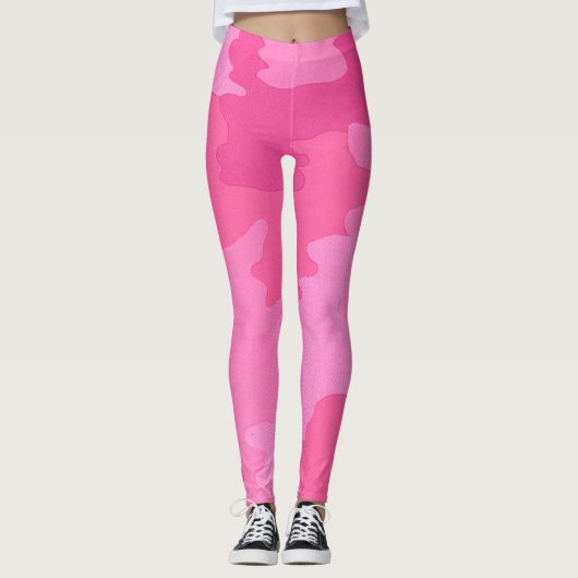 Leggings en camouflage rose (Devant)