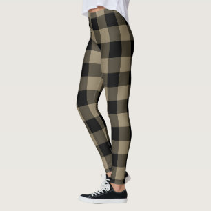 Leggings en carton beige noir