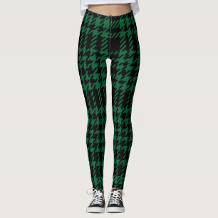 Leggings en carton vert/noir pour femmes