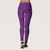 Leggings en cuir de Magenta rose (Dos)