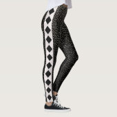 Leggings en cuir de saut de diamant (Droite)