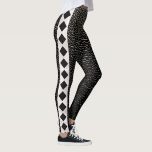 Leggings en cuir de saut de diamant