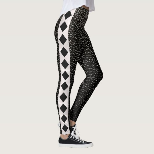 Leggings en cuir de saut de diamant (Droite)