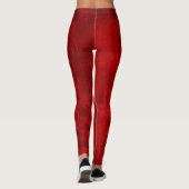 Leggings en cuir rouge désossé (Dos)