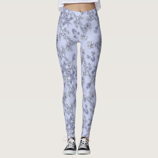 Leggings en dentelle avec superposition de fleurs  (Devant)