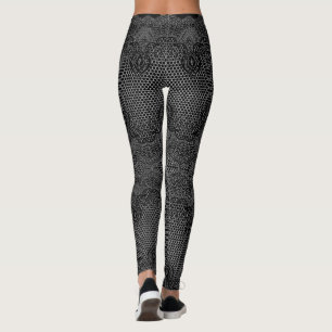 Leggings en dentelle noire Faux - Vos couleurs