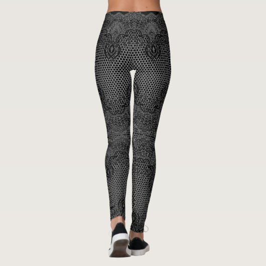Leggings en dentelle noire Faux - Vos couleurs (Dos)