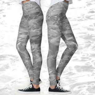 Leggings en eau grise monochromatique