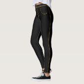 Leggings en faux denim noir (Gauche)