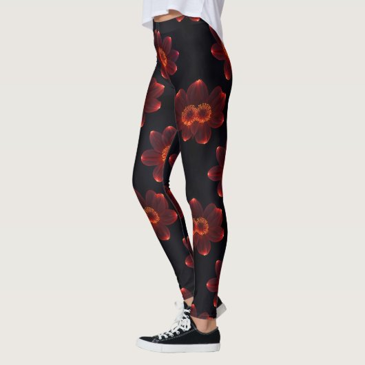 Leggings en fleur de néon (Gauche)