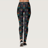 Leggings en fleur de Neon Peacock (Dos)