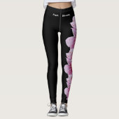 Leggings en fleur noire du Delaware State (Devant)