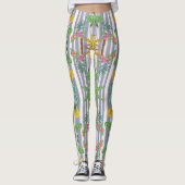 Leggings en fleurs d'automne (Devant)