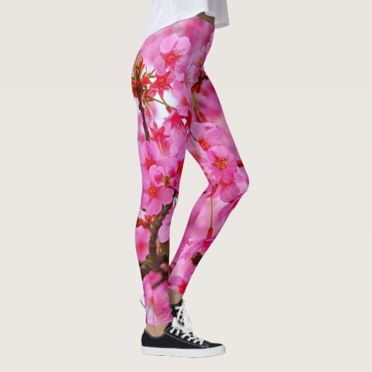 Leggings en fleurs de cerises roses (Droite)