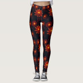 Leggings en fleurs de néon (Devant)